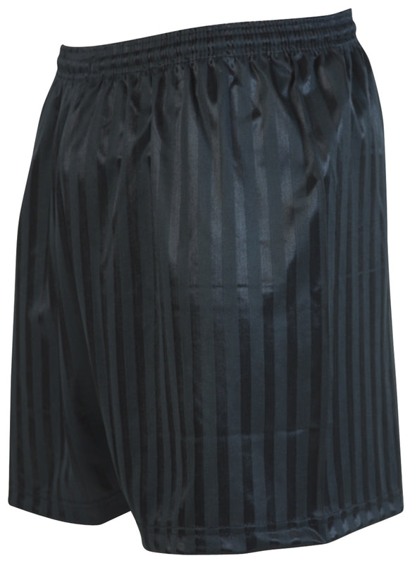 PE Striped Continental Black Shorts