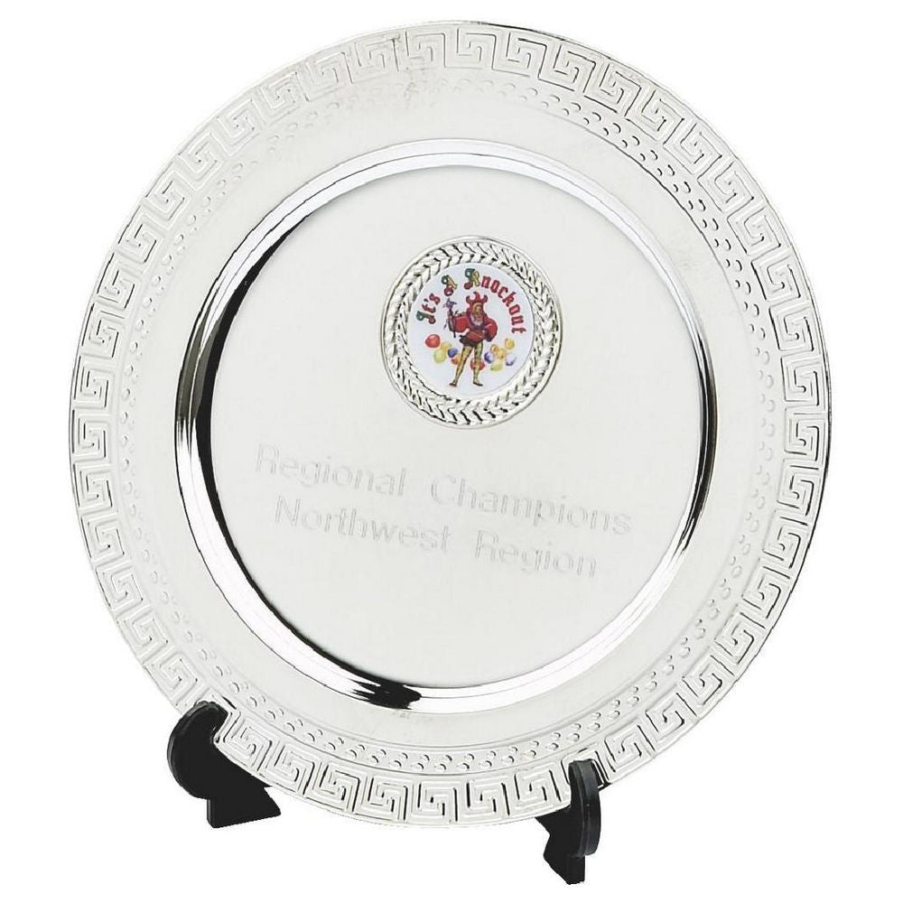 Silver Plate Salver Award with Stand 150mm