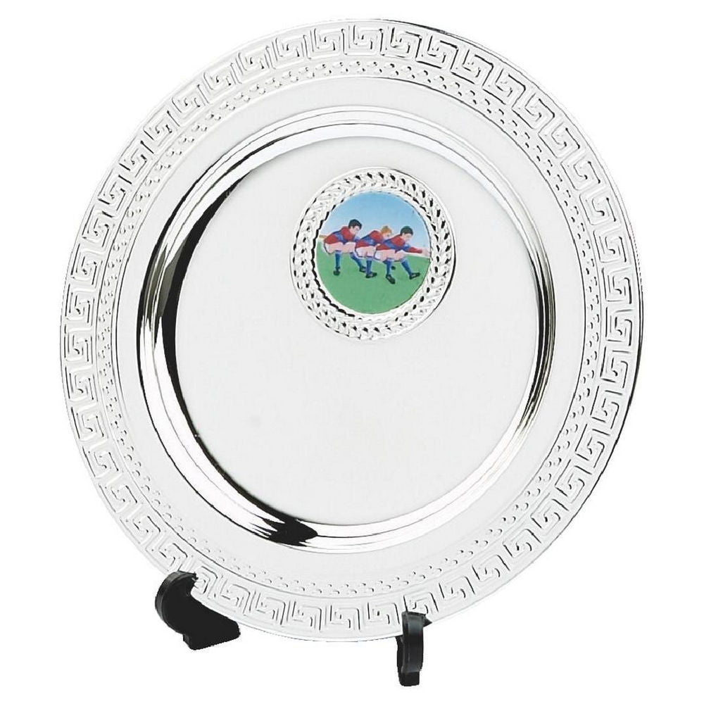 Silver Plate Salver Award with Stand 130mm