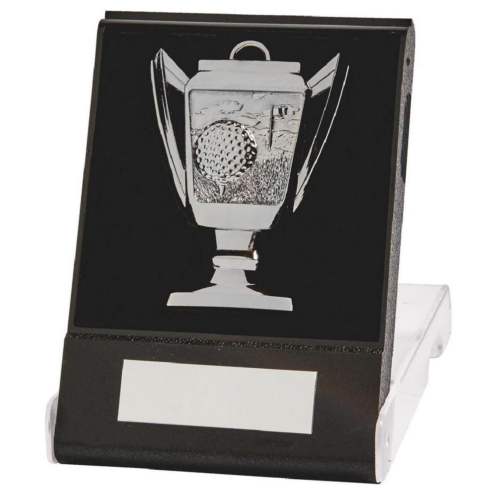 Cup Design Golf Medal in Case (Silver) 50mm
