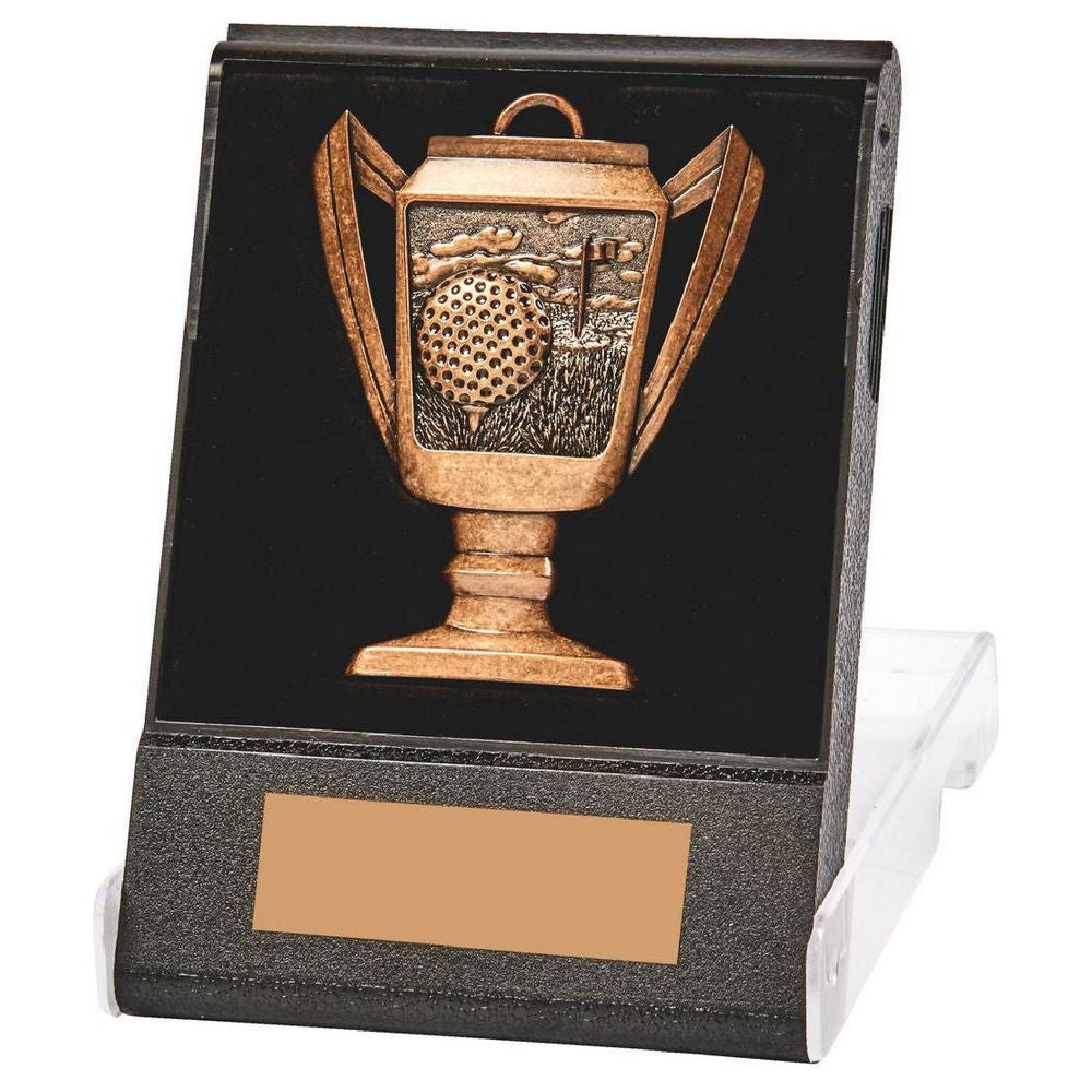 Cup Design Golf Medal in Case (Bronze) 50mm