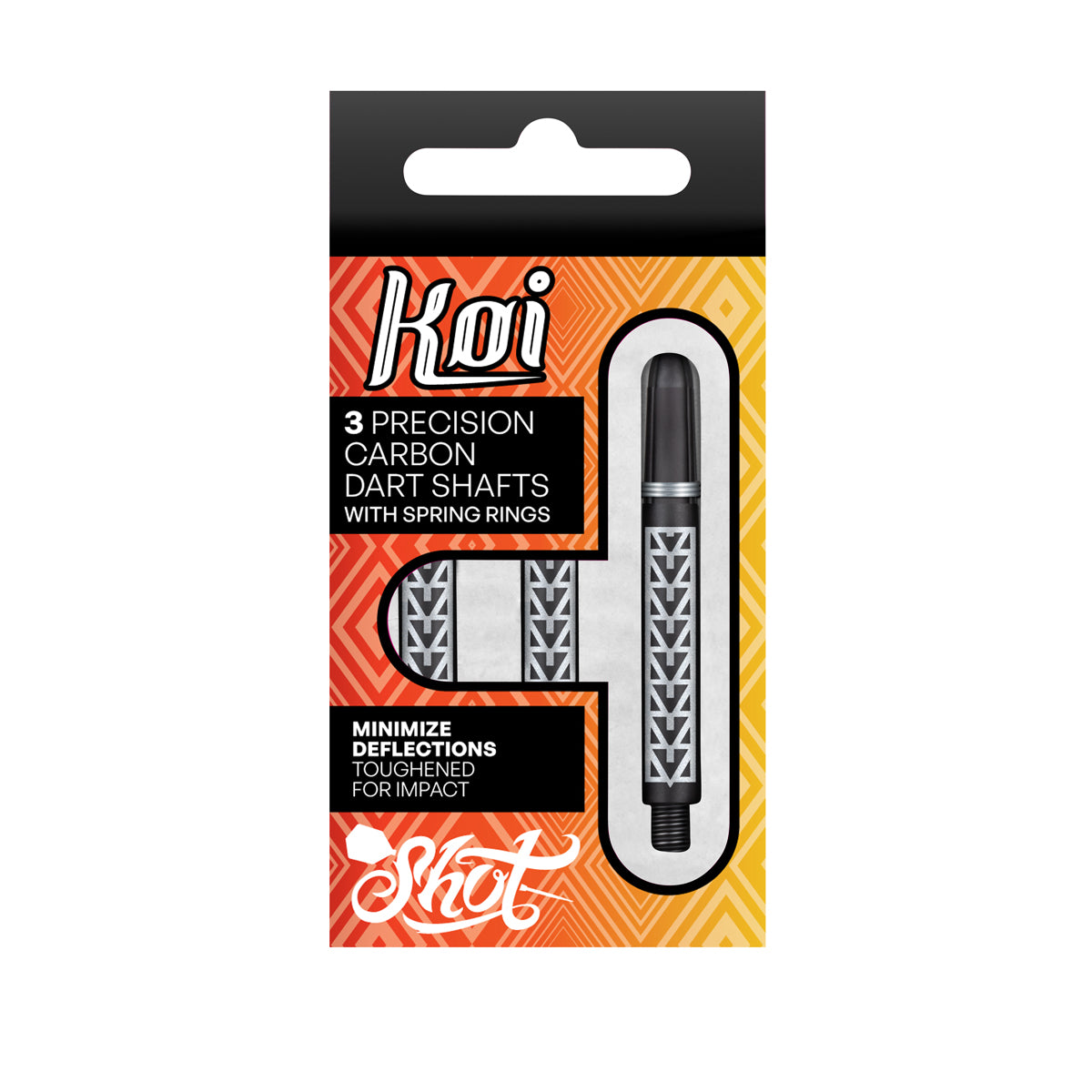Shot - Shot Koi Carbon Dart Shafts - with Springs - Pakati White