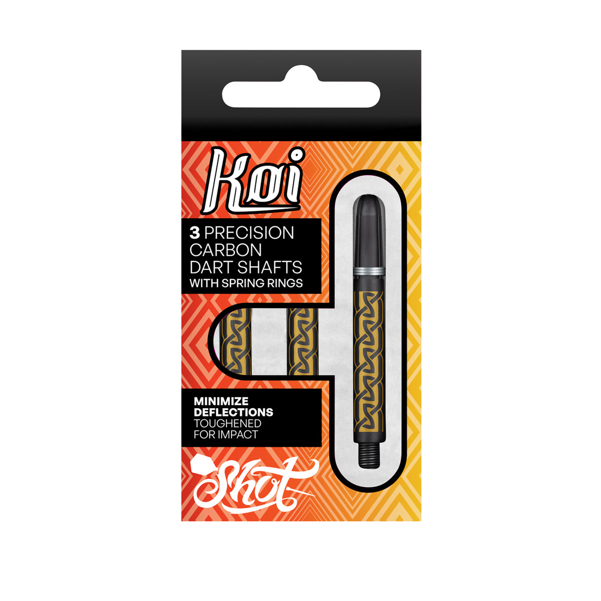 Shot - Shot Koi Carbon Dart Shafts - with Springs - Pakati Gold