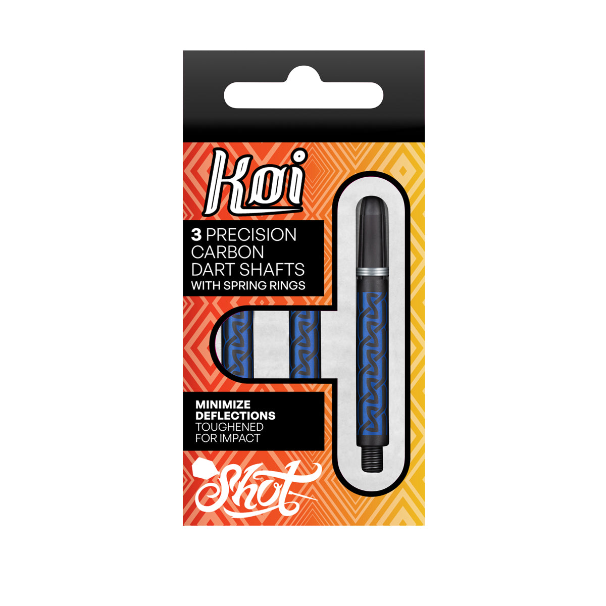 Shot - Shot Koi Carbon Dart Shafts - with Springs - Pakati Blue