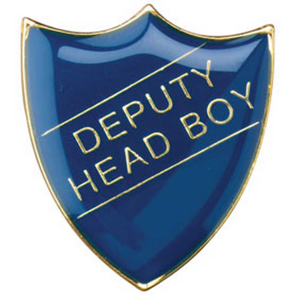 SCHOOL SHIELD BADGE (DEPUTY HEAD BOY) BLUE - 1.25in