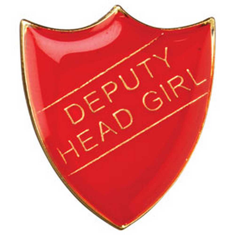 SCHOOL SHIELD BADGE (DEPUTY HEAD GIRL) RED - 1.25in