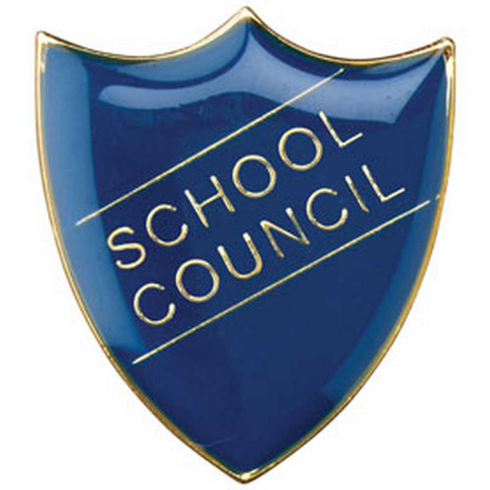 SCHOOL SHIELD BADGE (SCHOOL COUNCIL) BLUE - 1.25in