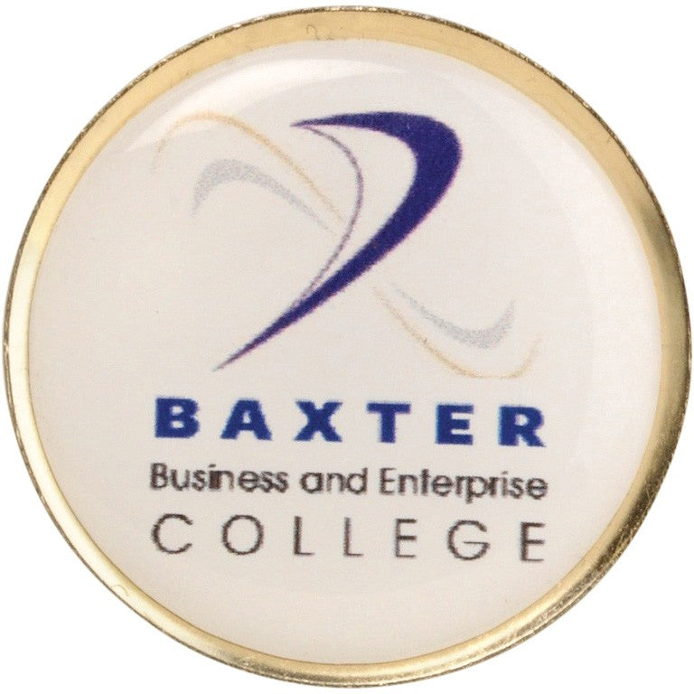 ALUMINIUM BADGE GOLD (1in CENTRE) - 1.125in