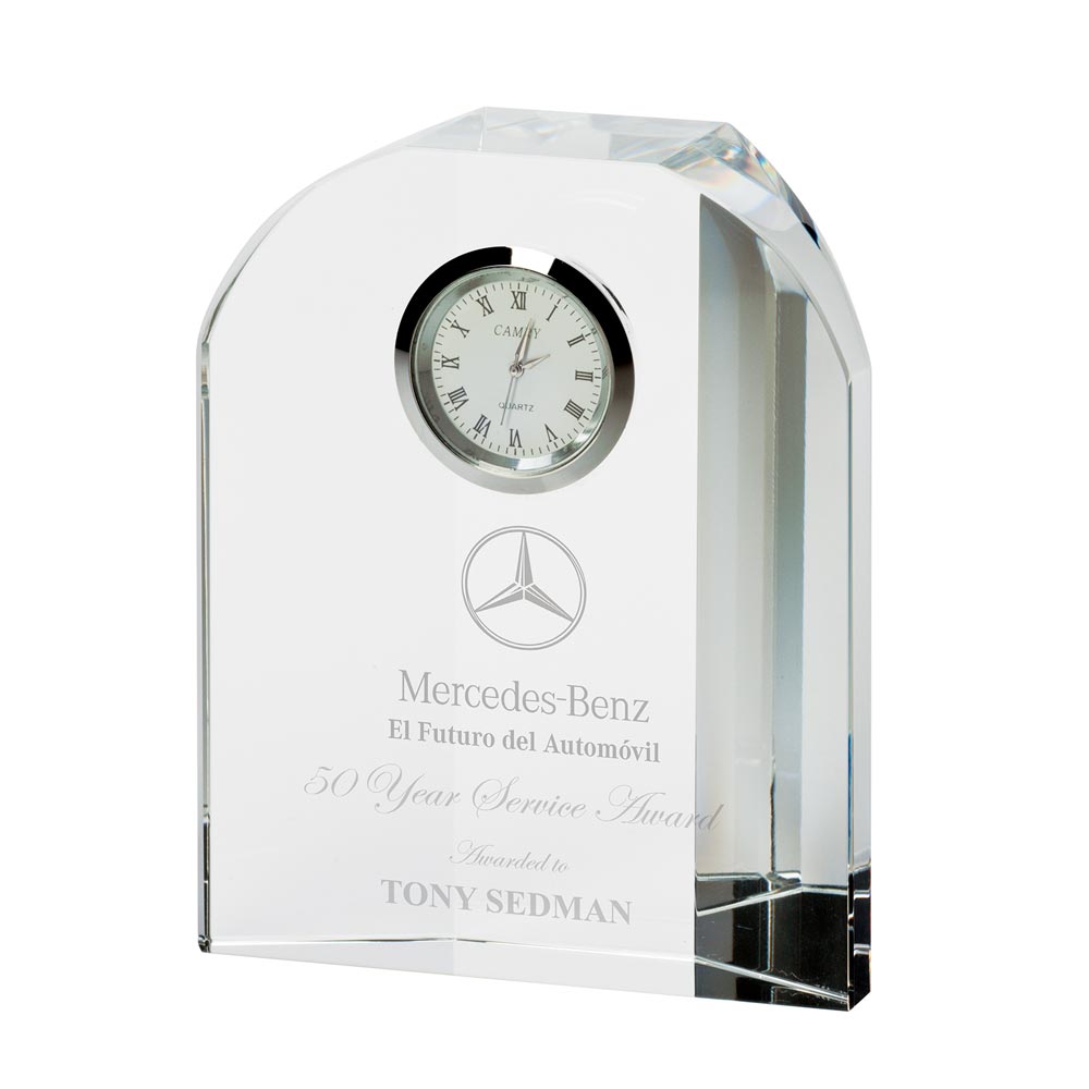 Prestige Crystal Clock 120mm (30mm Thick)