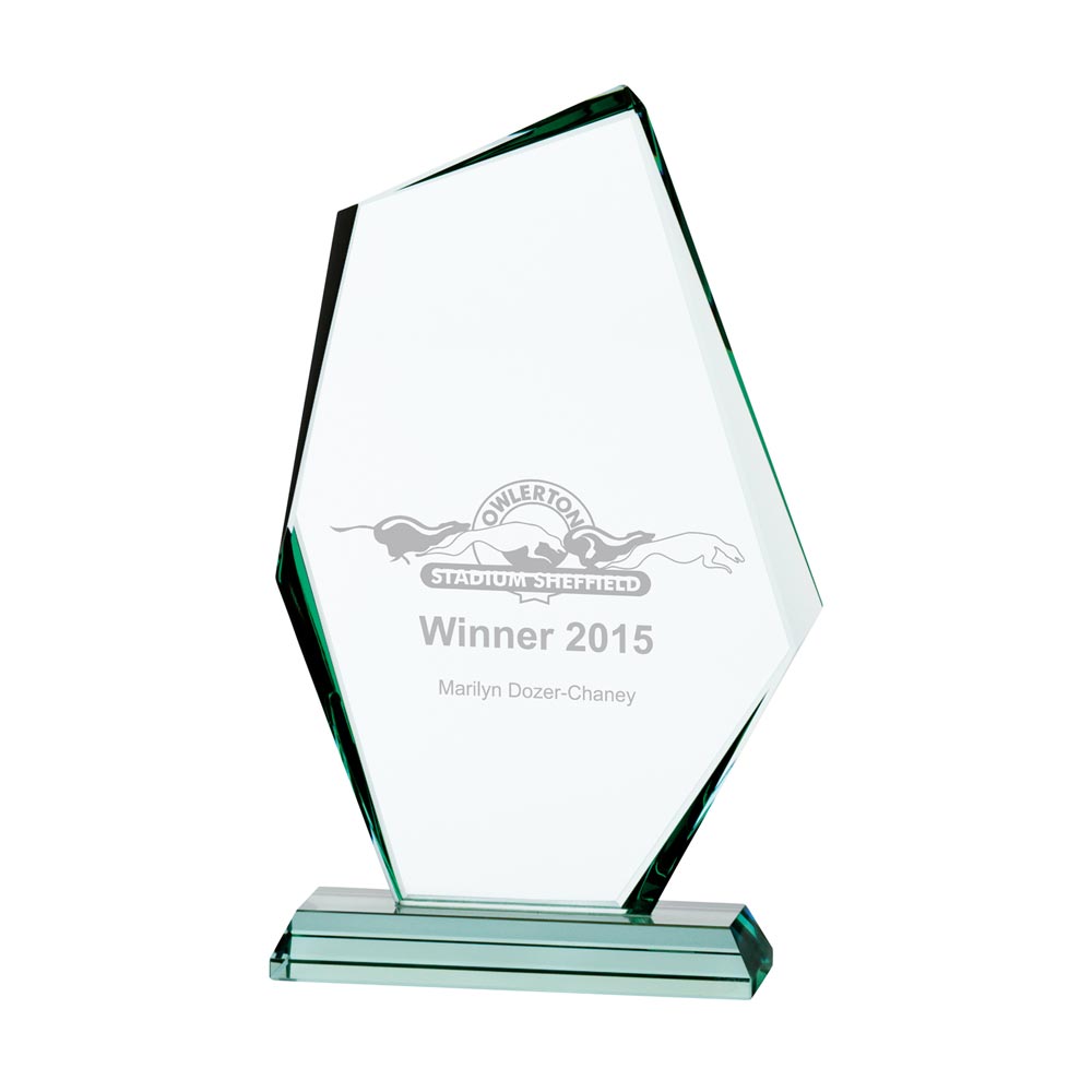 Discovery Jade Glass Award 240mm (19mm Thick)