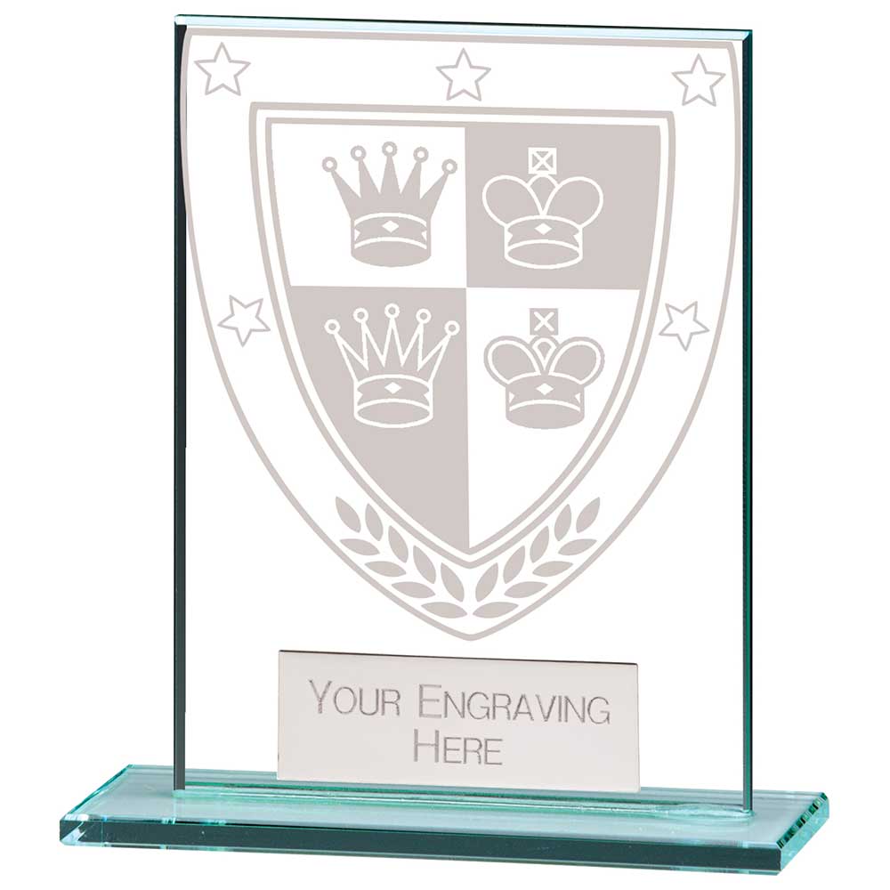 Millennium Chess Jade Glass Award 110mm