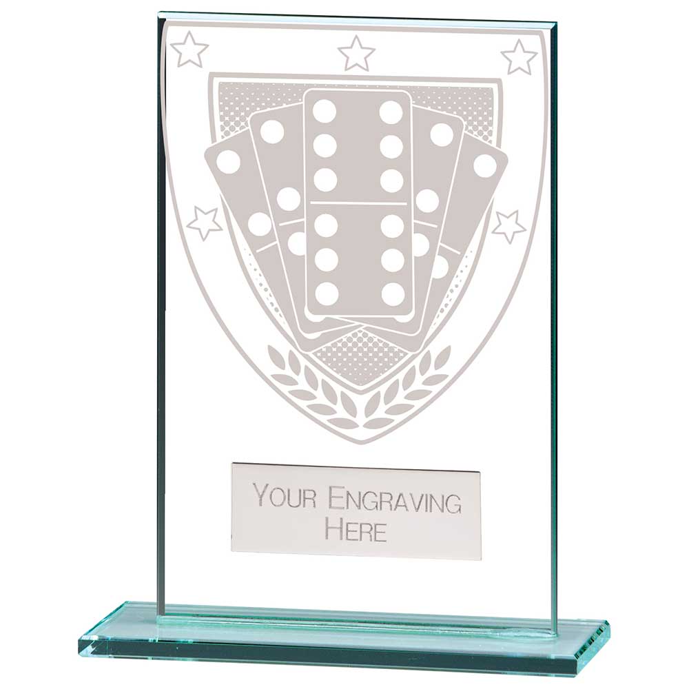 Millennium Dominoes Jade Glass Award 125mm