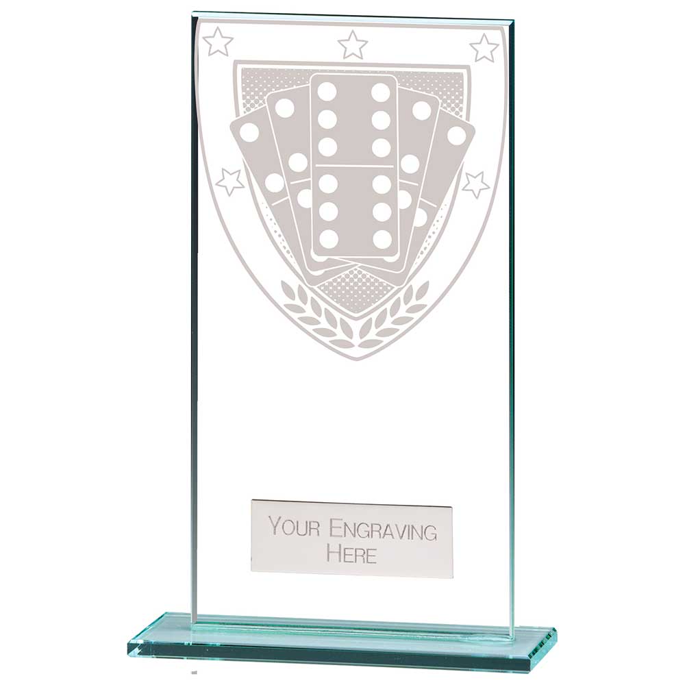 Millennium Dominoes Jade Glass Award 160mm