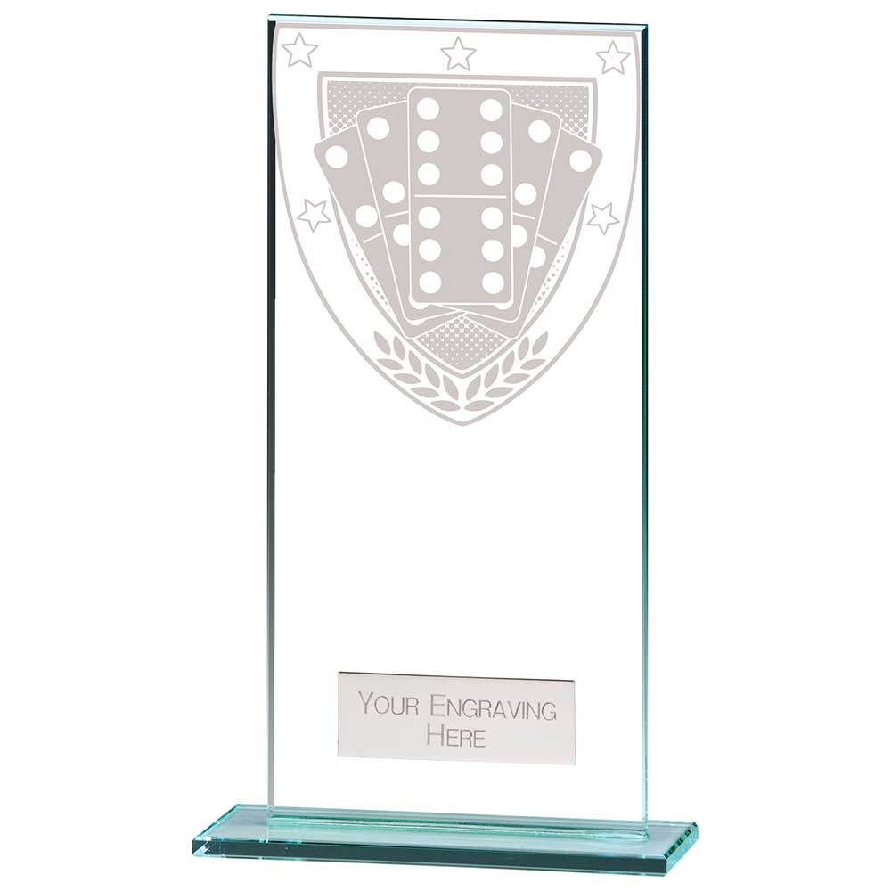 Millennium Dominoes Jade Glass Award 180mm