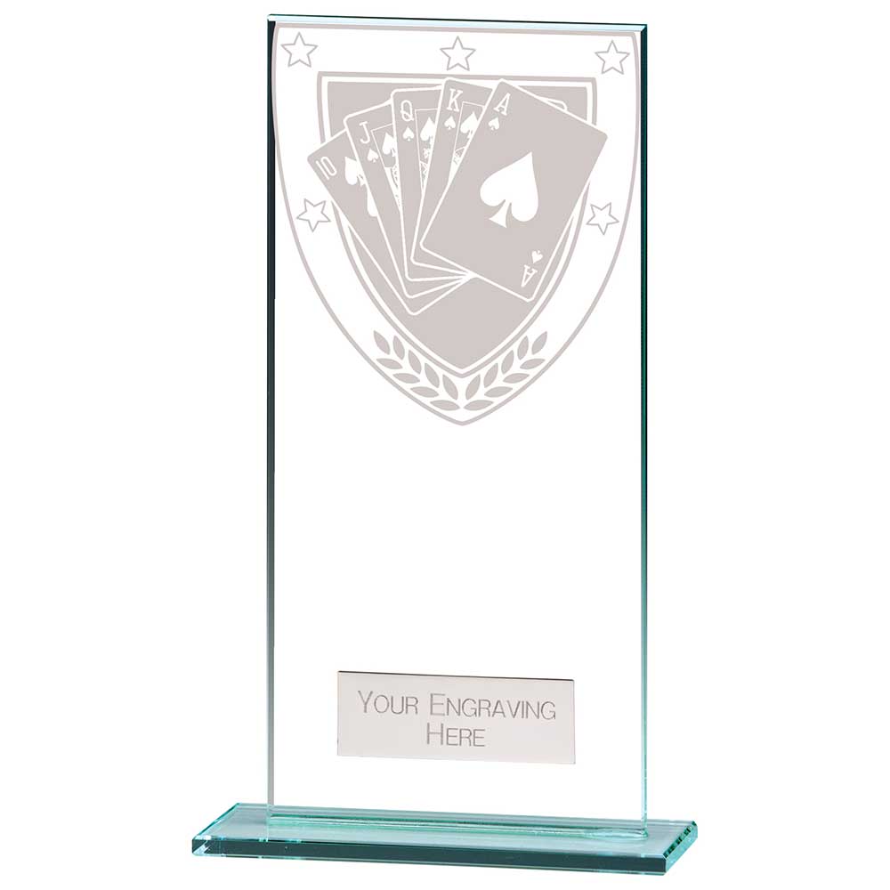 Millennium Poker Jade Glass Award 180mm