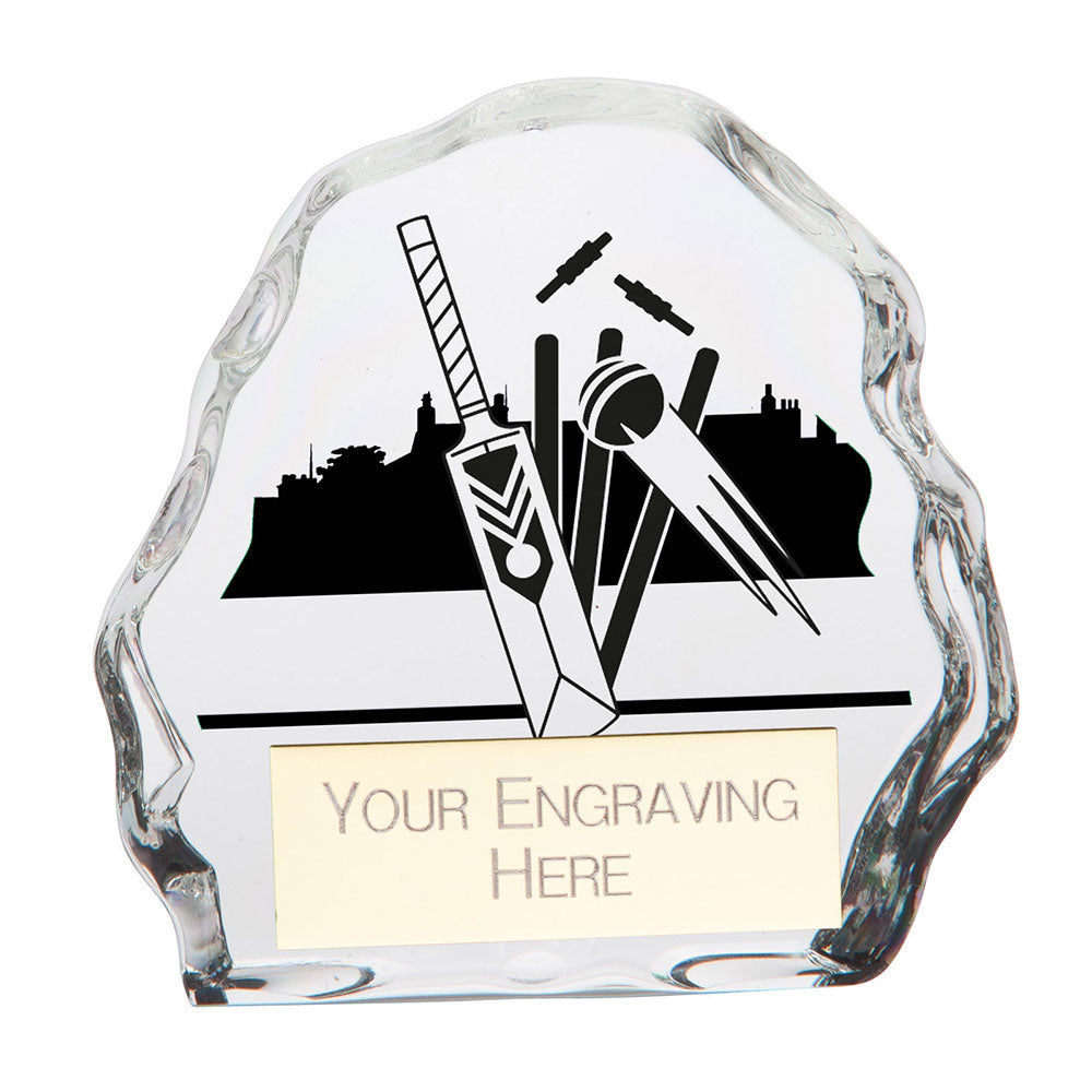 Mystique Cricket Glass Award 75mm