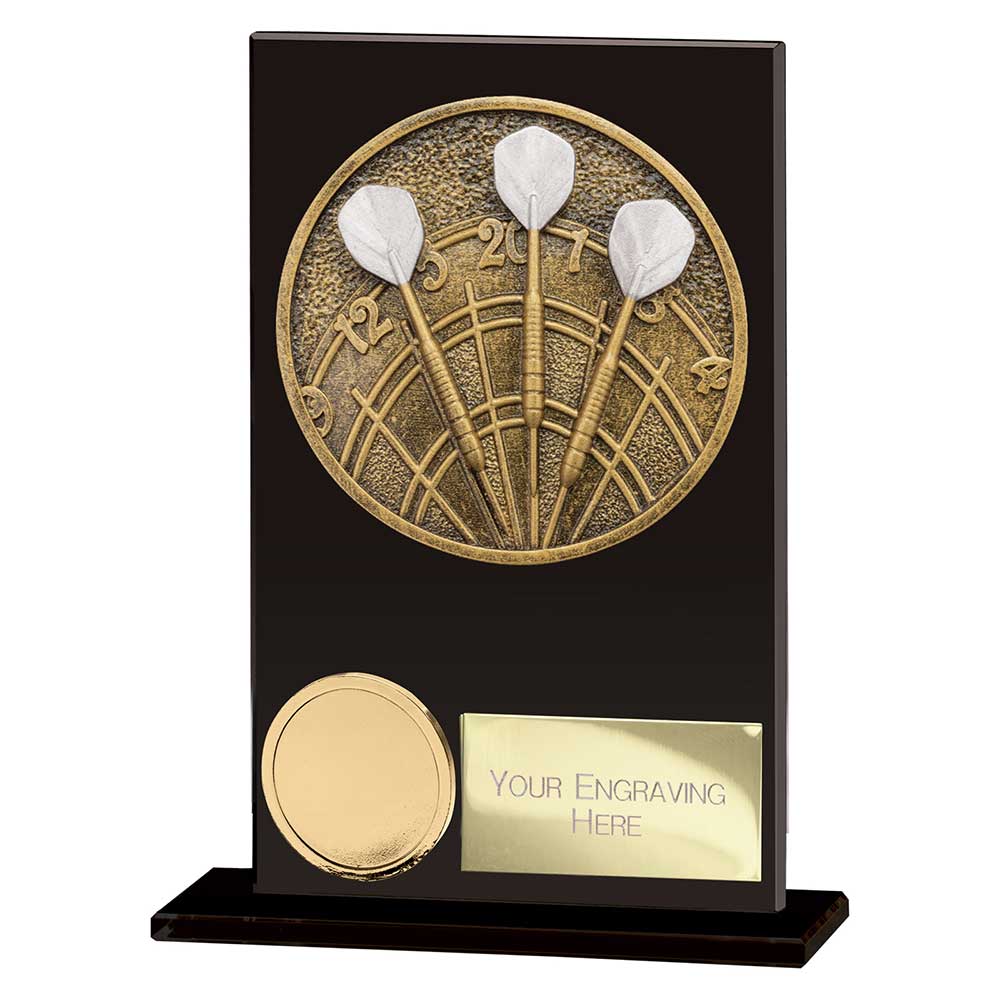 Ikon Hero Darts Glass Award Jet Black 125mm