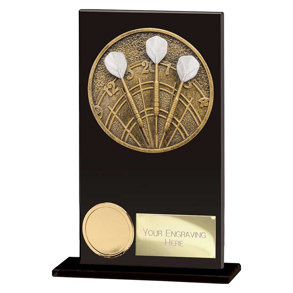 Ikon Hero Darts Glass Award Jet Black 140mm