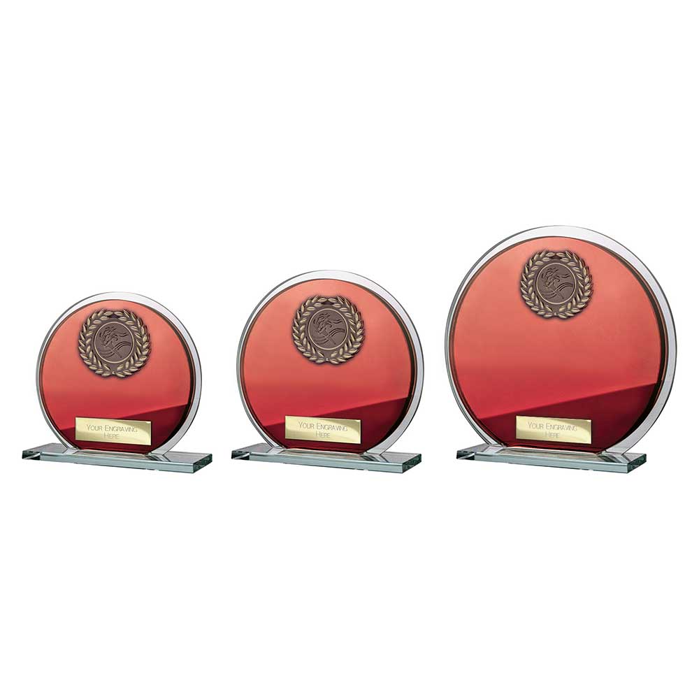 Seismic Multisport Circle Plaque Red & Silver 145mm