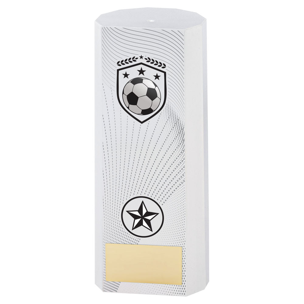 WHITE PLASTIC FILLED COLUMN FOOTBALL (1in CEN) - 6in