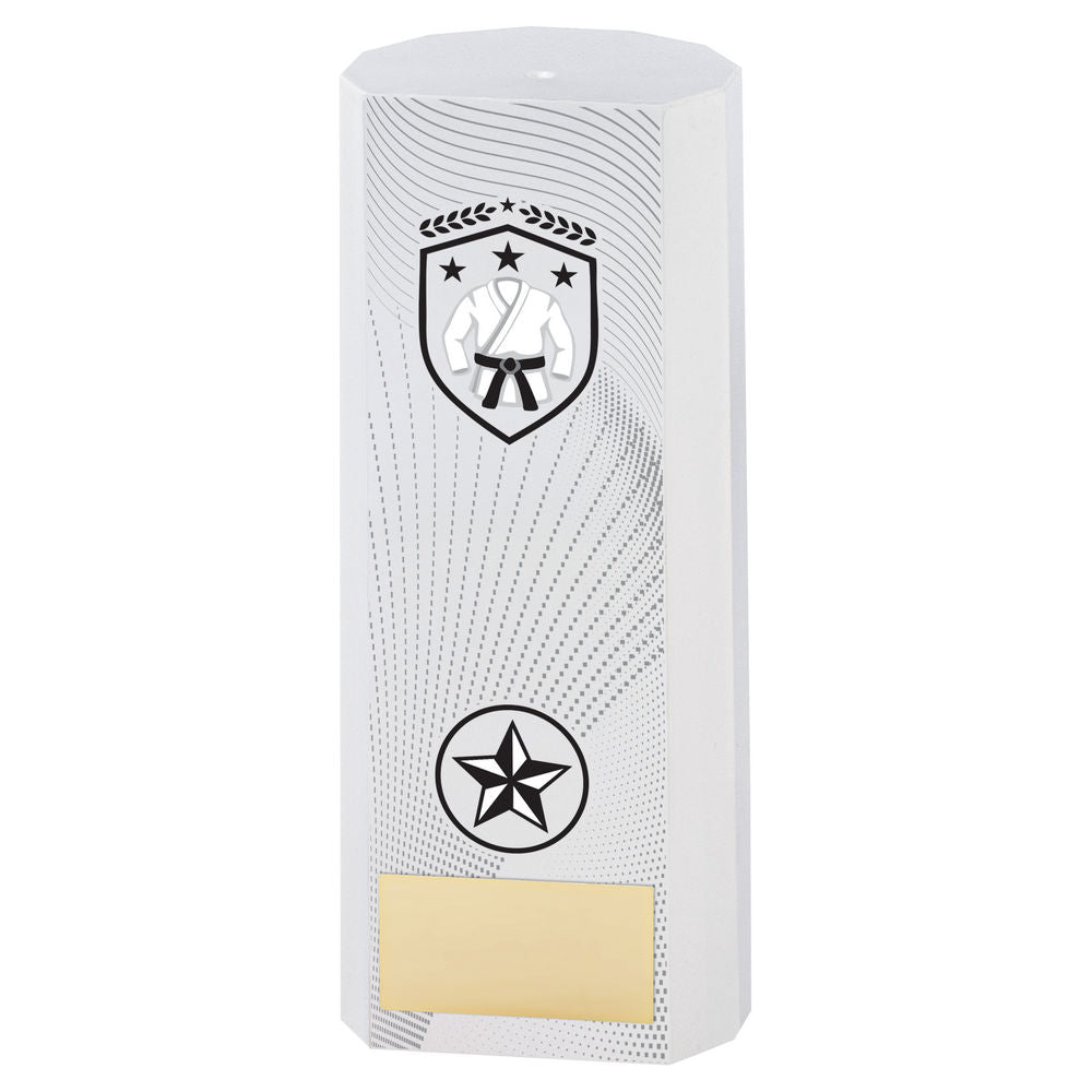 WHITE PLASTIC FILLED COLUMN MARTIAL ARTS (1in CEN) - 6in