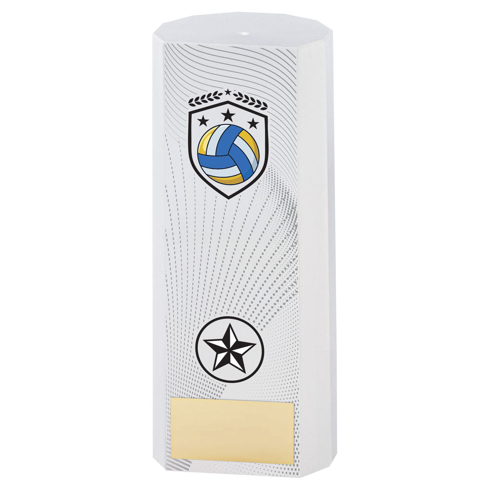 WHITE PLASTIC FILLED COLUMN NETBALL (1in CEN) - 7in