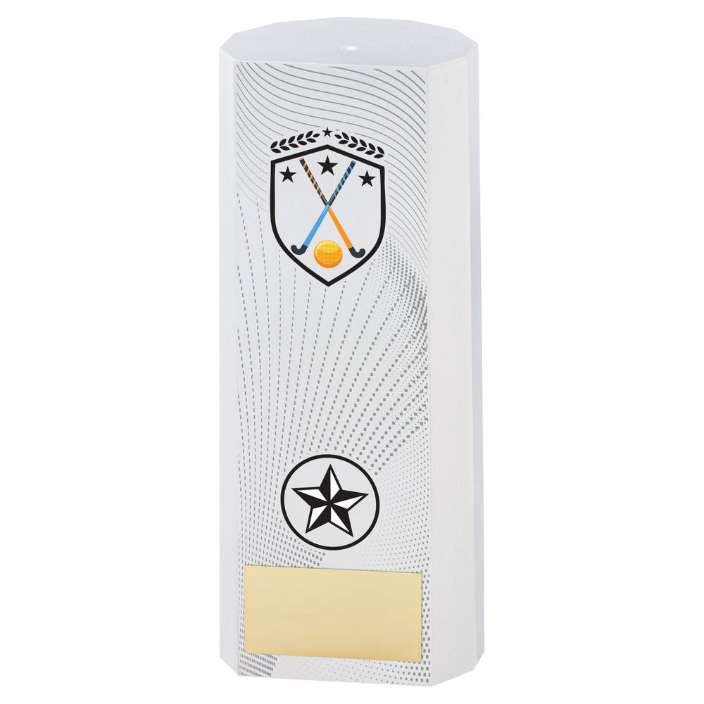 WHITE PLASTIC FILLED COLUMN HOCKEY (1in CEN) - 8.25in