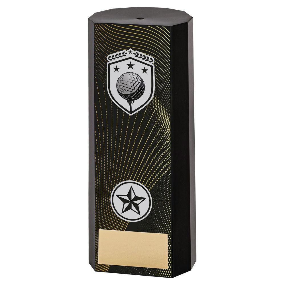 BLACK PLASTIC FILLED COLUMN GOLF (1in CEN) - 7in