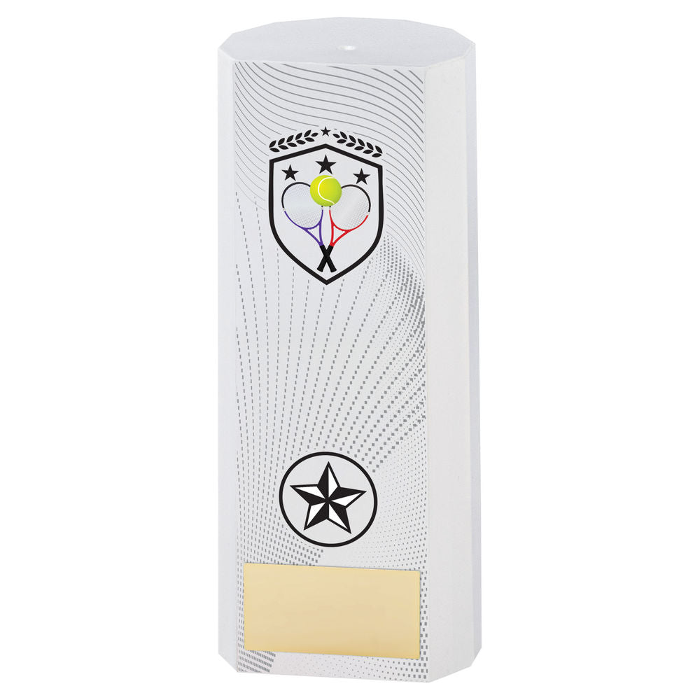 WHITE PLASTIC FILLED COLUMN TENNIS (1in CEN) - 8.25in