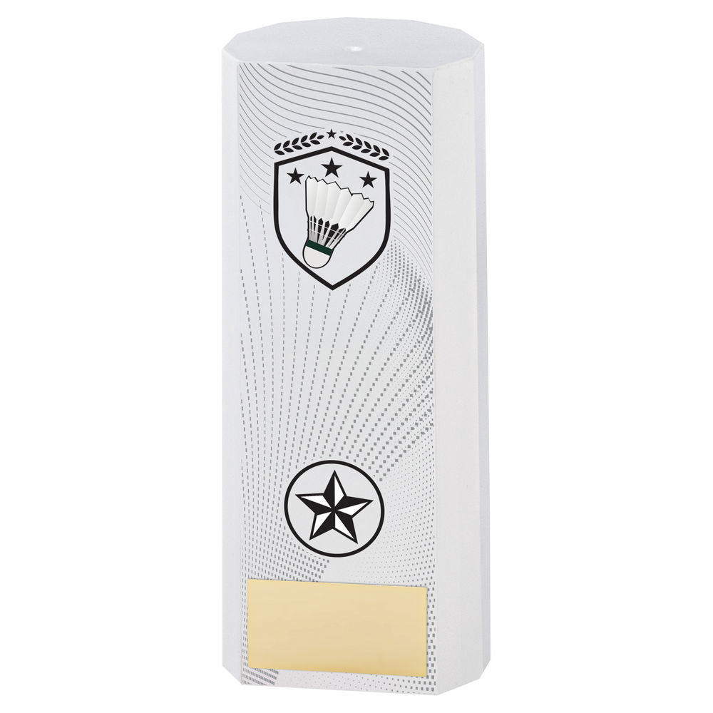 WHITE PLASTIC FILLED COLUMN BADMINTON (1in CEN) - 6in
