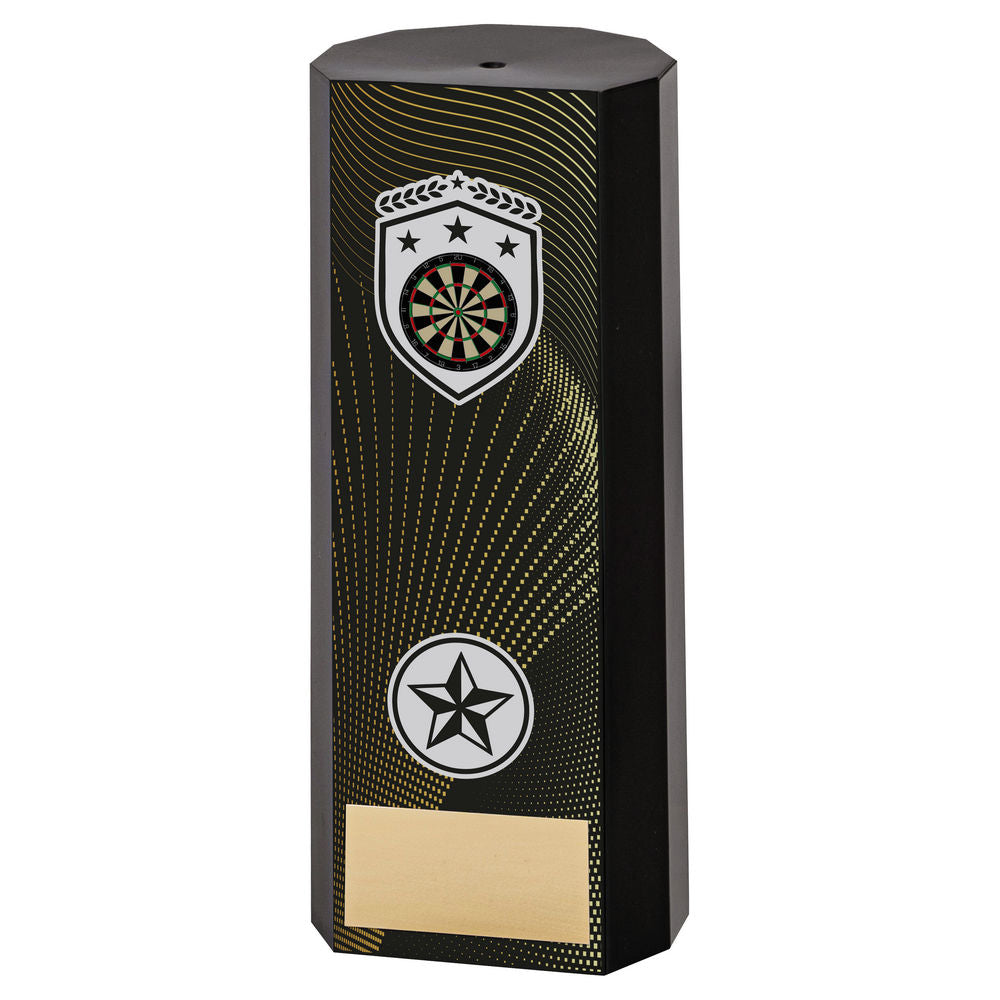 BLACK PLASTIC FILLED COLUMN DARTS (1in CEN) - 7in