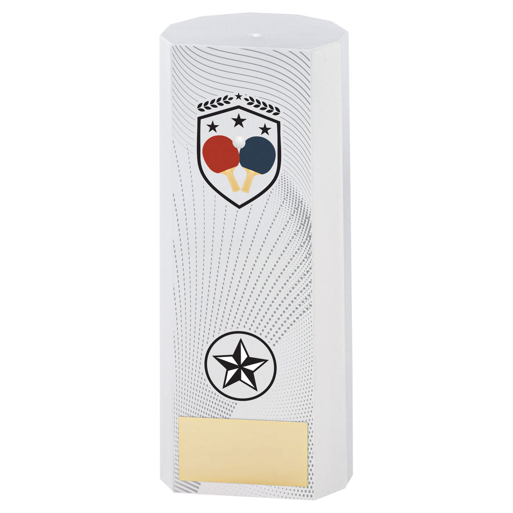 WHITE PLASTIC FILLED COLUMN TABLE TENNIS (1in CEN) - 7in