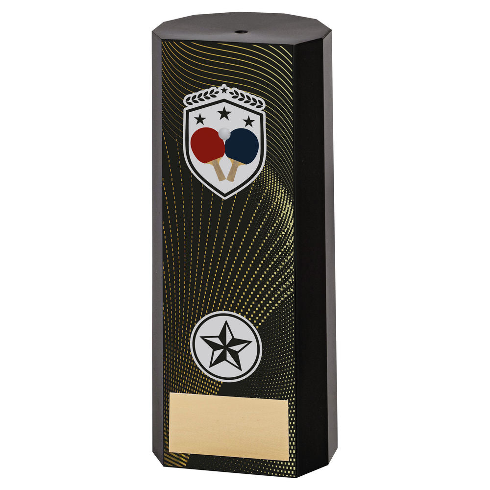 BLACK PLASTIC FILLED COLUMN TABLE TENNIS (1in CEN) - 8.25in