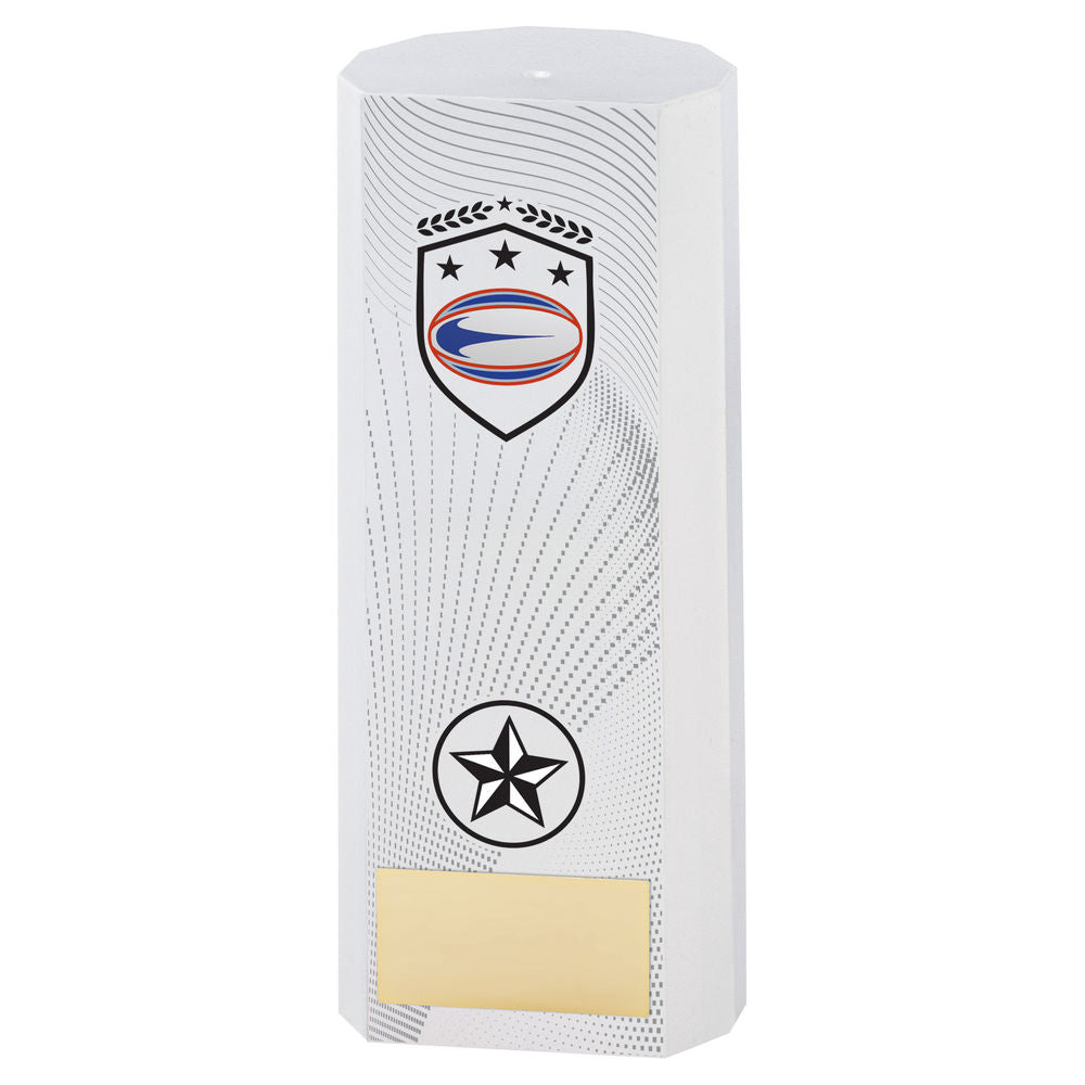 WHITE PLASTIC FILLED COLUMN RUGBY (1in CEN) - 6in