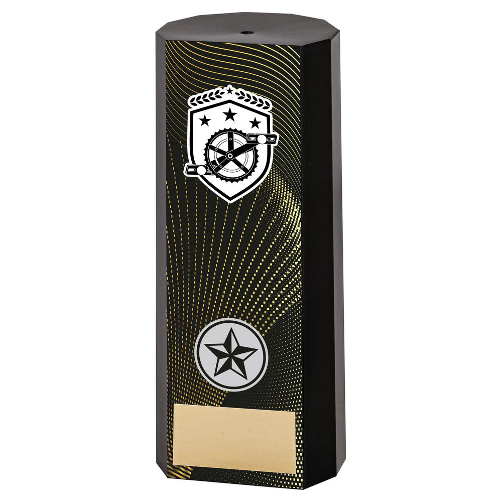 BLACK PLASTIC FILLED COLUMN CYCLING (1in CEN) - 7in
