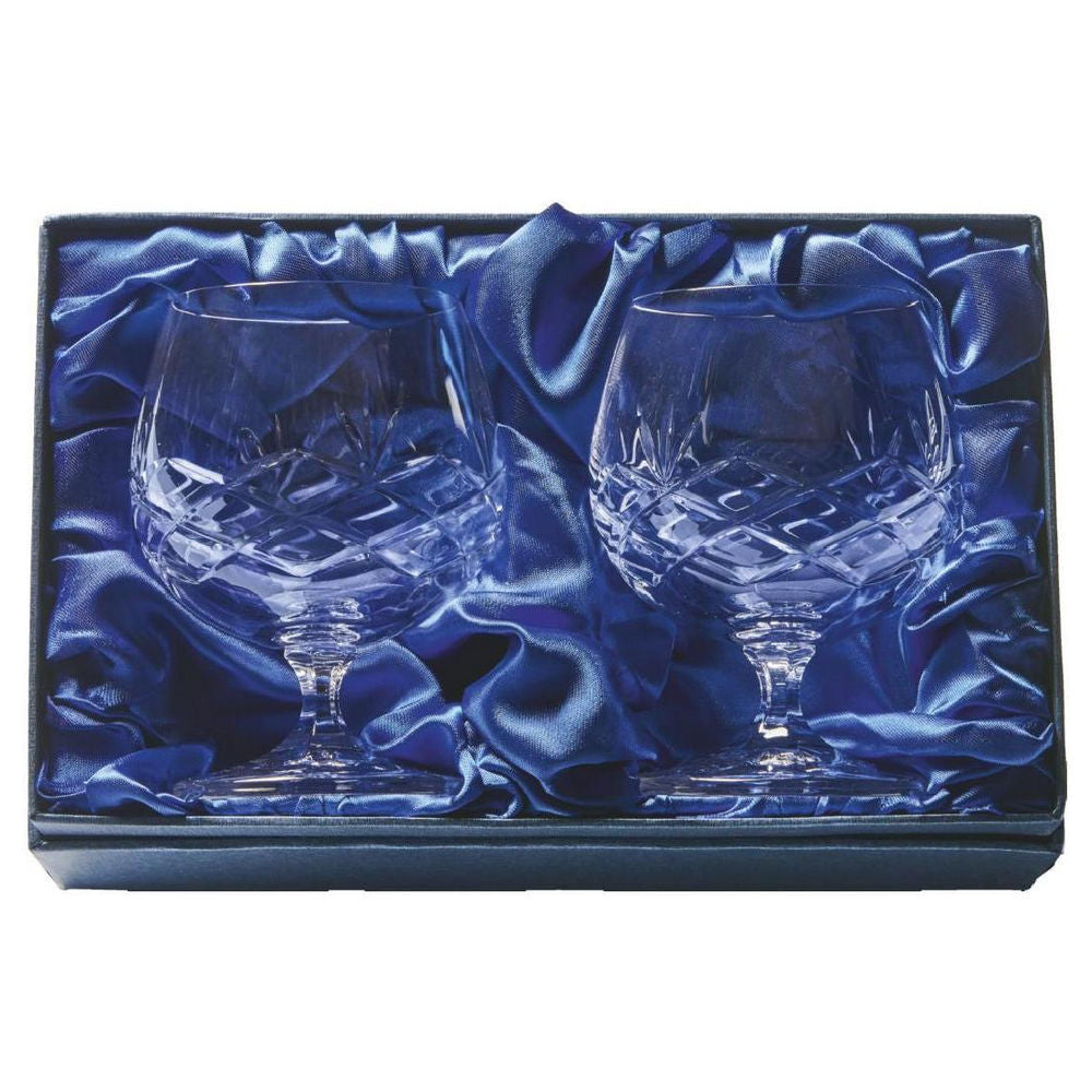 Two Crystal Brandy Balloons (In Presentation Case) 115mm