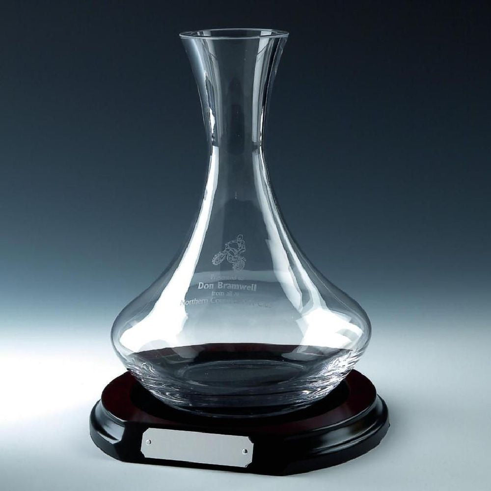 Wine Decanter on Wood Stand 280mm