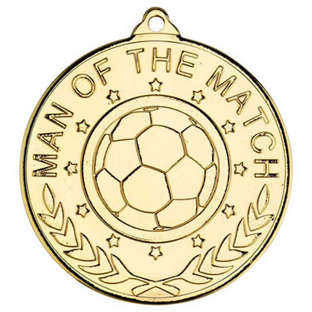 FOOTBALL 'MAN OF THE MATCH' MEDAL (1in CENTRE) - 2in