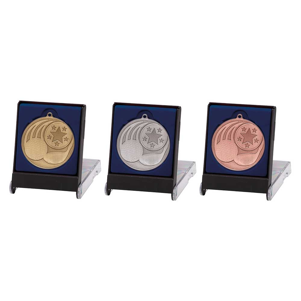 Iconic Golf Medal & Box Bronze 55mm