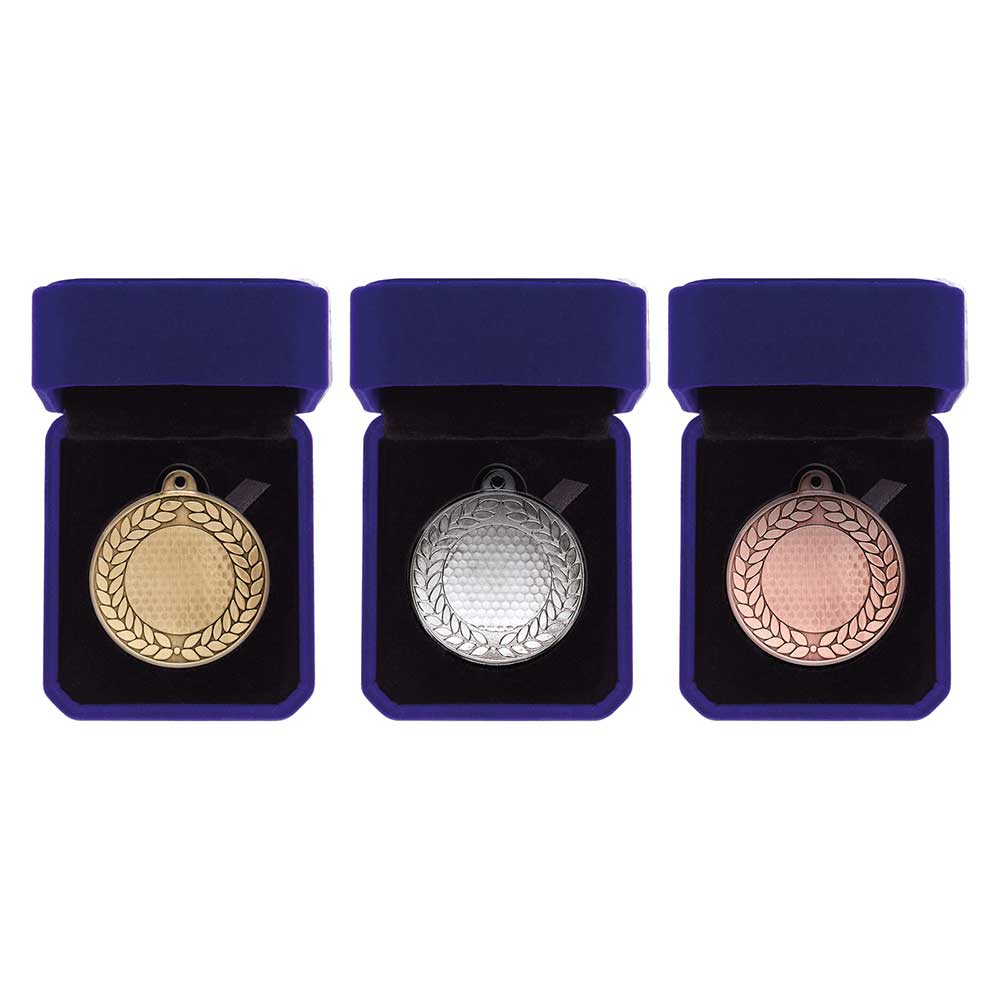 Aviator Golf Medal & Box Bronze 50mm
