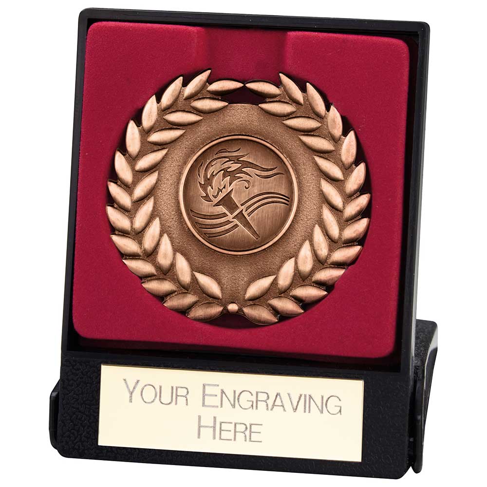 Elation Wreath Medallion & Box Bronze 85mm