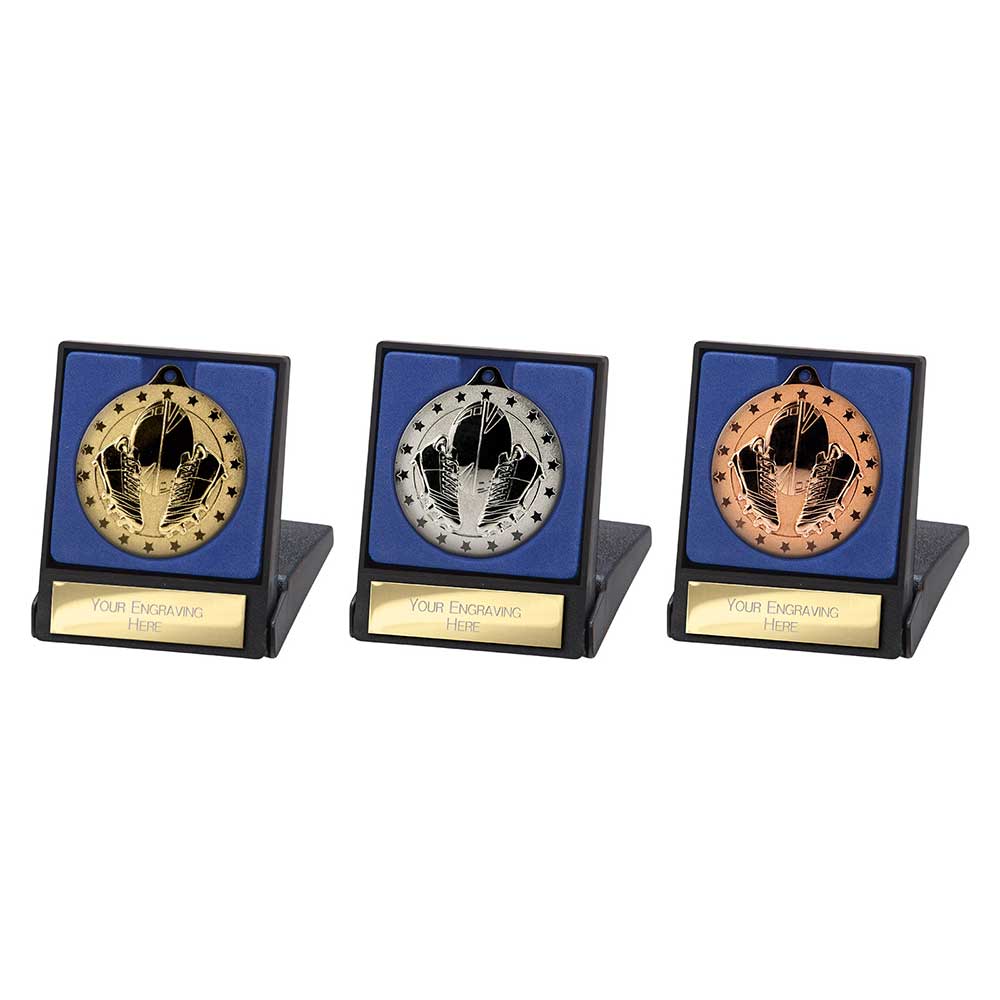 Cascade Stars Rugby Medal & Box Silver 50mm