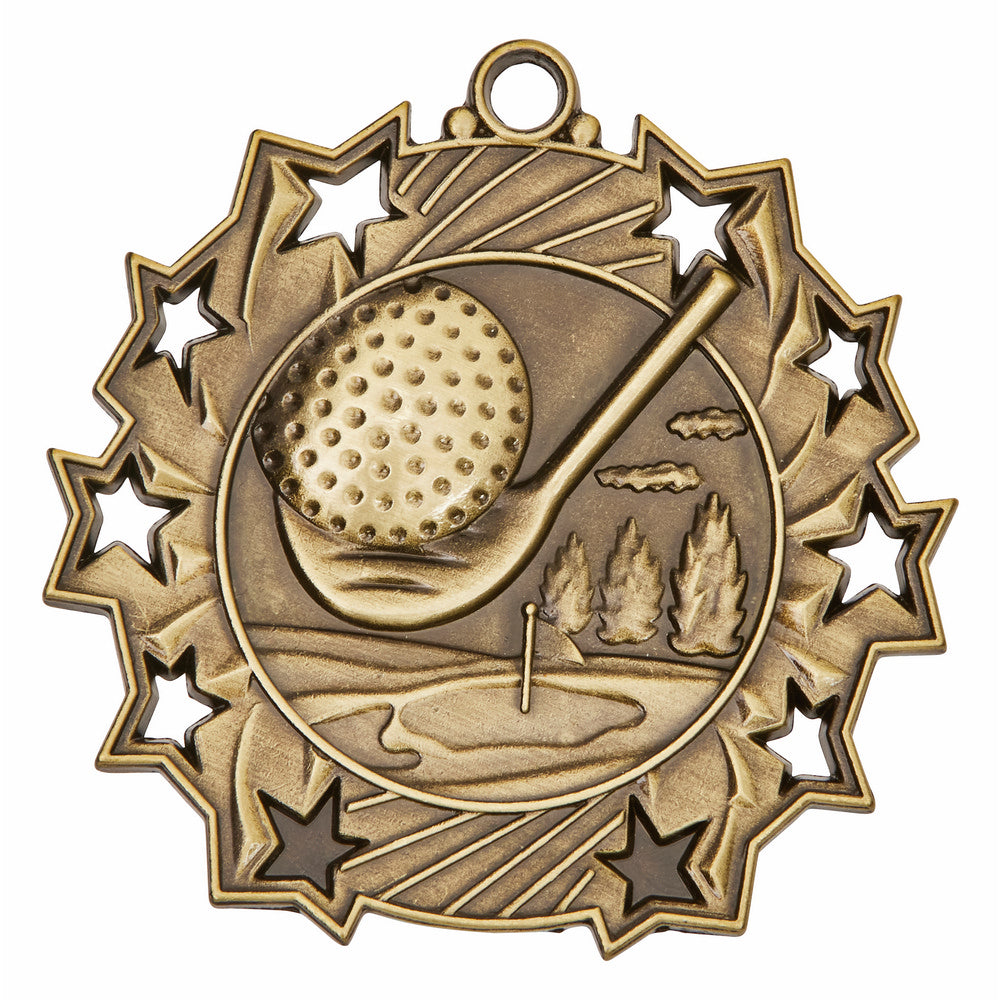Silver 70mm Male Golf Medal 60mm