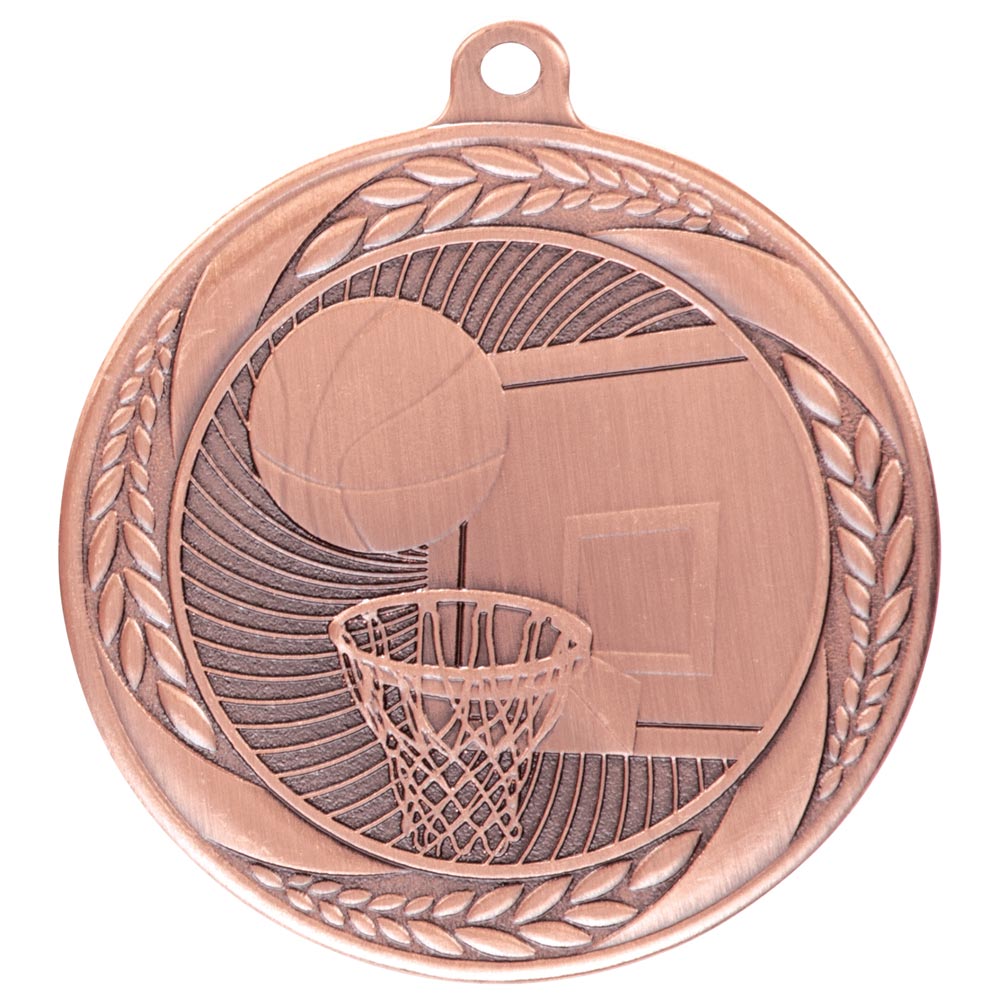Typhoon Basketball Medal Antique Bronze 55mm