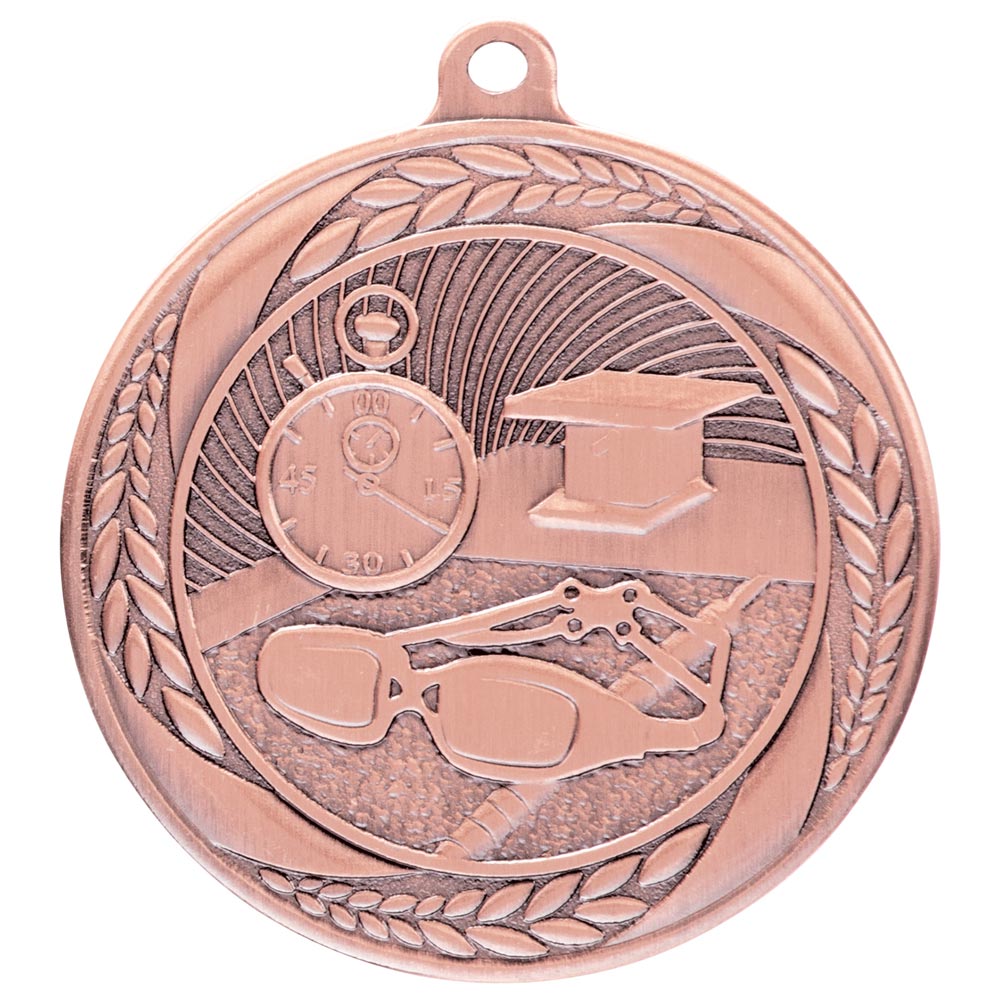 Typhoon Swimming Medal Antique Bronze 55mm