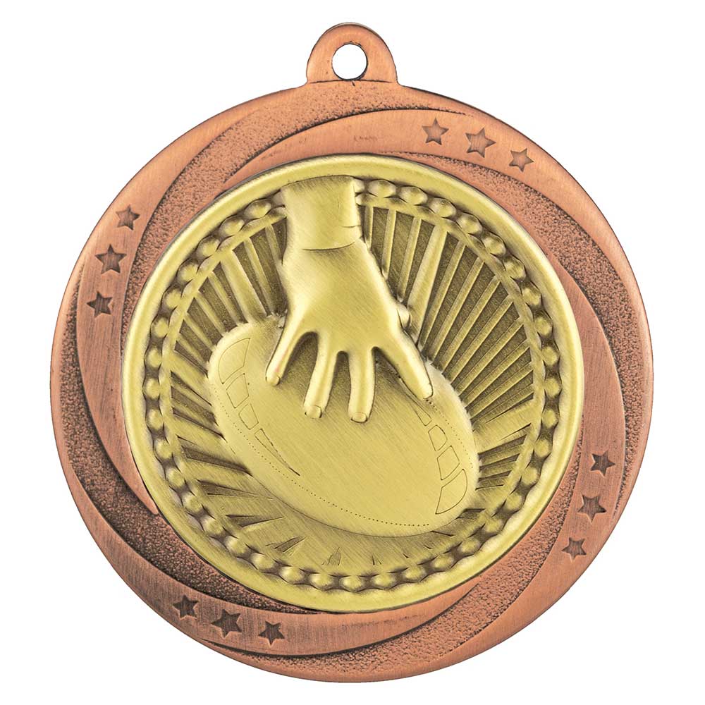Superstar Rugby Medal Bronze 60mm