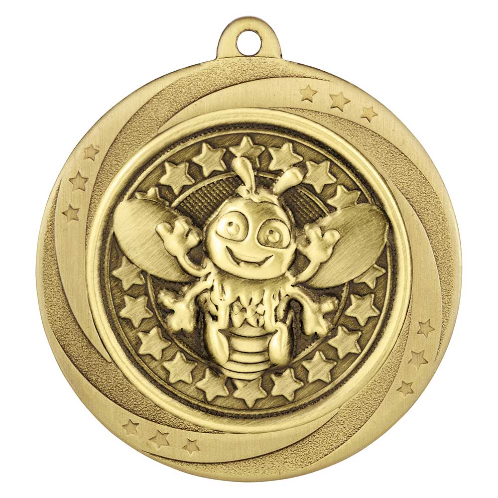 Superstar Bee Medal Gold 60mm