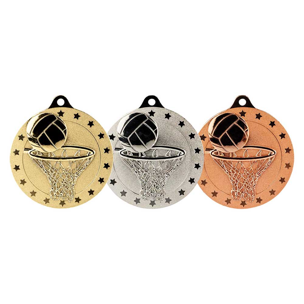 Cascade Stars Netball Medal Bronze 50mm