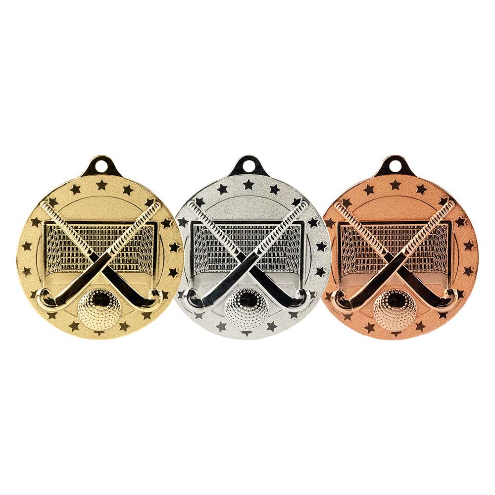 Cascade Stars Hockey Medal Silver 50mm