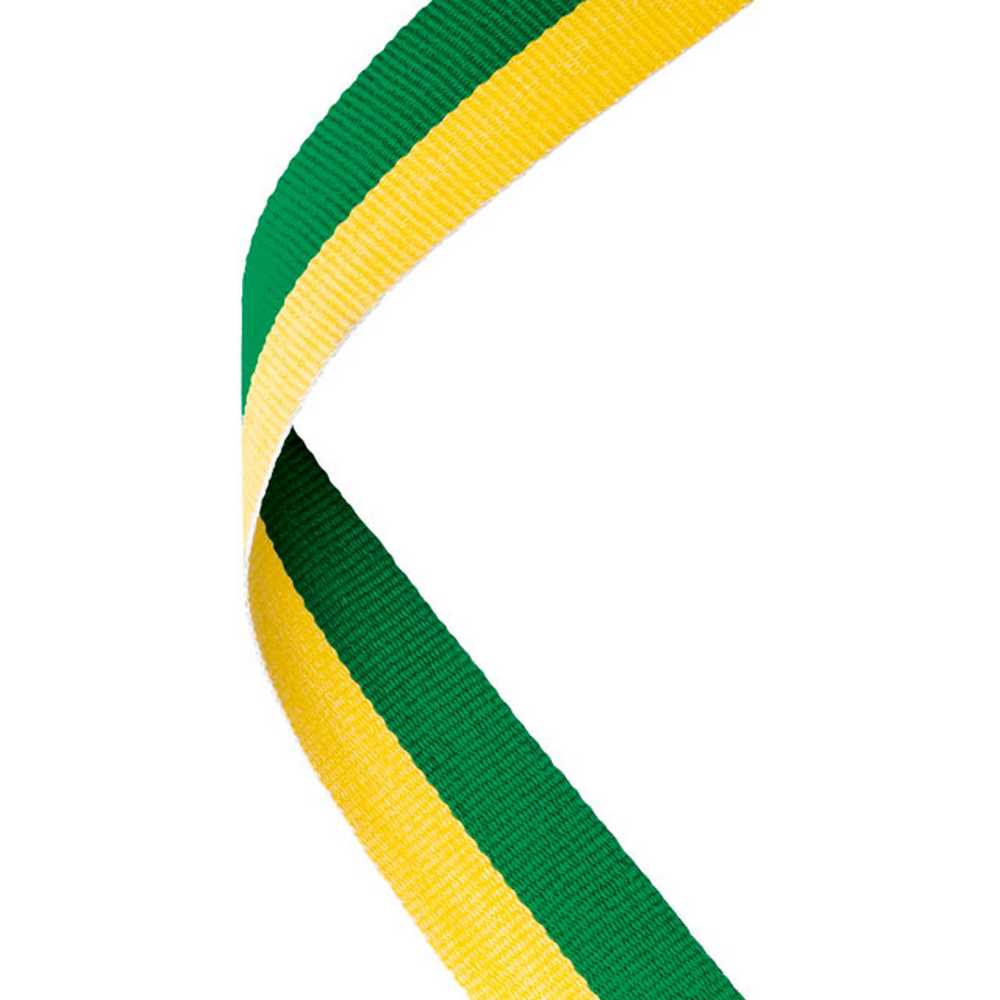 MEDAL RIBBON GREEN/YELLOW - 30 X 0.875in